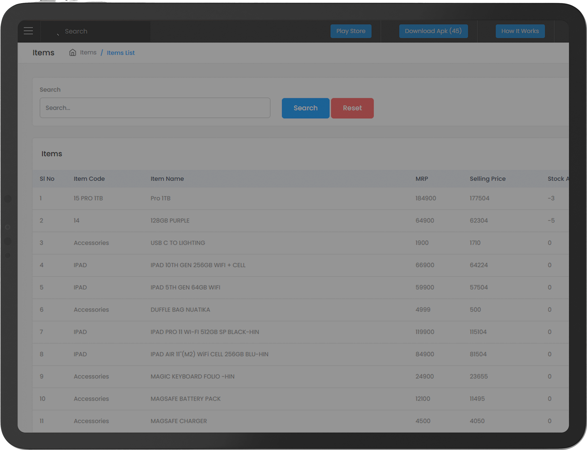 Reptile Tracko admin dashboard